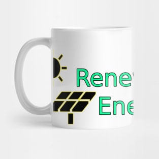 Renewable Energy Logo Solar Panels Wind Turbine Mug